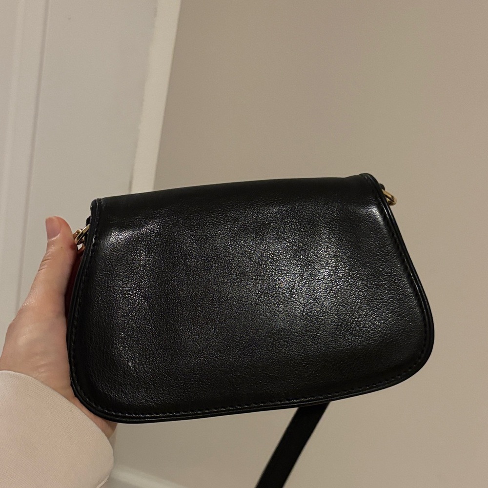Black Leather Crossbody Bag - Picture 4 of 8